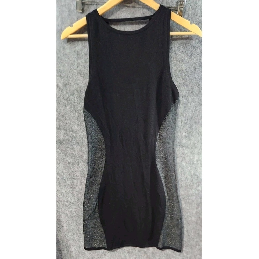 Asos Design Dress Women's Size‎ 8 Black Sheer Sides - Picture 2 of 7